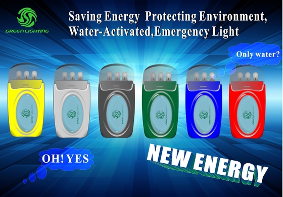 800Lux No Battery Enviroment Security چراغ اضطراری فعال شده با آب