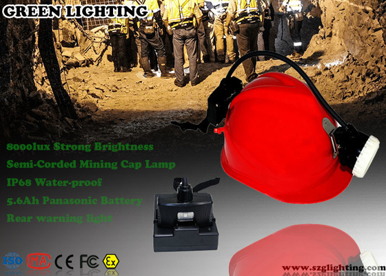 GS5-B Semi - Corded Miners Light Helmet، 5.6AH چراغ درپوش قابل شارژ