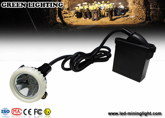 10000lux چراغ جلو معدن LED با روشنایی بالا ، لامپ های درپوش زیرزمینی 3.7V 6.6Ah