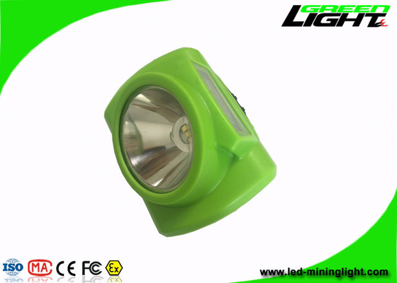 13000lux Brightness Miners Cap Lamp Green Cordless 3.7V with PC Shell
