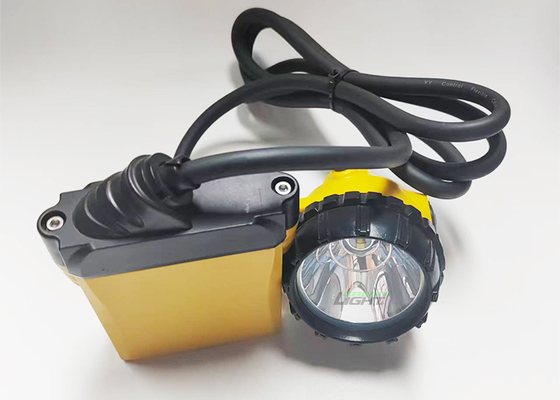 چراغ کلاه معدن LED قابل شارژ با پرتو بالا 10400 میلی آمپر ساعت 348 لومن، چراغ معدنچی زغال سنگ 25000 لوکس