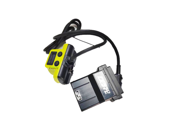 چراغ معدن LED سیمی 4.07W 14Ah با درجه حفاظت IP68 ضد آب، 25000 لوکس، مقاوم در برابر ضربه، چراغ کلاه معدن با صفحه نمایش OLED برای معدن زغال سنگ، طلا و سنگ