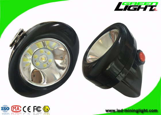 10000lux High Lightness LED Mining Cap Lamp 6 - 8 ساعت زمان کار با پوسته PC رنگارنگ