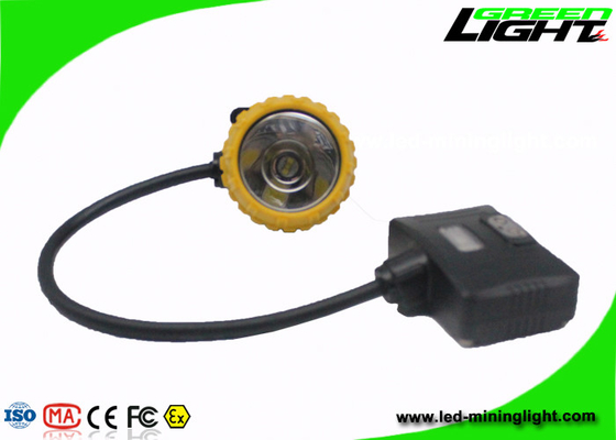 GLS12-A نیمه سیم دار LED Miners Cap Lamp 15000 Lux با روشنایی بالا با چراغ اخطار عقب