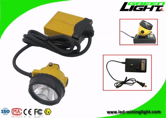 ضد انفجار معدن چراغ های کلاهدار چراغ 10.4Ah 25000lux ایمنی قابل شارژ