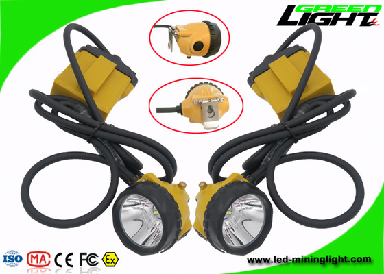 چراغ های LED کلاه سخت معدن قابل شارژ IP68 Water Proof 25000lux با ظرفیت 10.4Ah