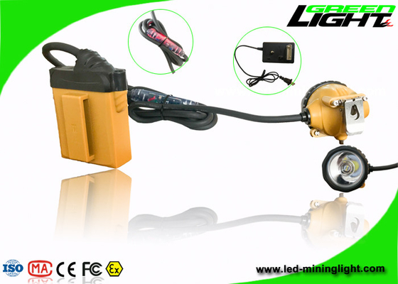 چراغ های LED کلاه سخت معدن ضد آب IP68 3.7V 25000lux روشنایی 1200 چرخه باتری