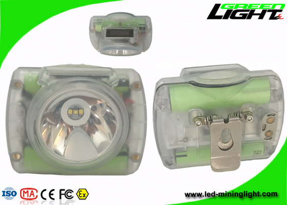 USB Charge Miners Helmet Light IP68 13000lux Material PC با صفحه نمایش OLED