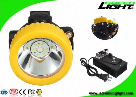 IP68 5000lux ABS Material Led Mining Headlamp 2.2Ah باتری با 15 ساعت روشنایی