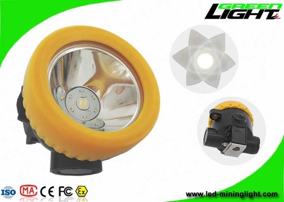 IP68 5000lux ABS Material Led Mining Headlamp 2.2Ah باتری با 15 ساعت روشنایی