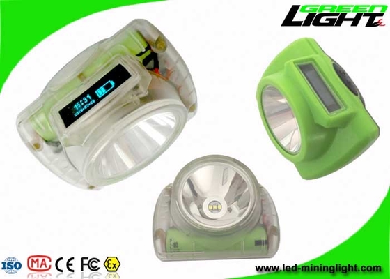 ABS PC Material LED قابل شارژ چراغ جلو OLED صفحه IP68 13000lux 6.8Ah 1.78W