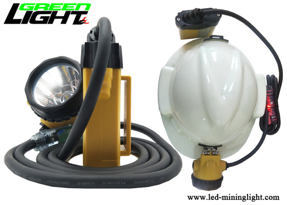 کوره روشنایی آلومینیومی معدنچی قابل شارژ چراغ جلو 25000lux IP68 CREE منبع نور