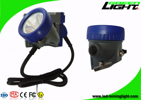 قابل شارژ 6.6Ah Led Miners Cap Lamp 4000lux GLT-7A Corded IP68 PC PC