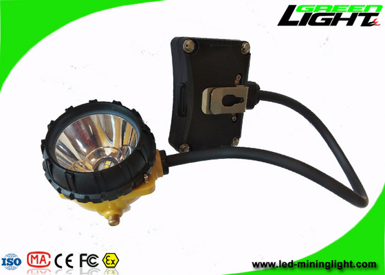 باتری نیمه سیم دار LED Miners Cap Lamp 15000 Lux GLS12-A 6.8 Ah Panasonic Battery IP 68