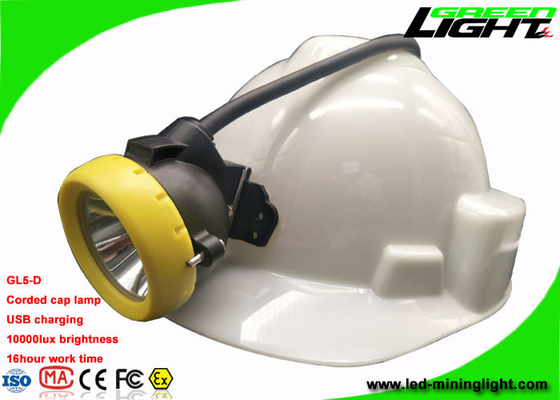 چراغ درپوش معدن LED سیم دار 10000 Lux چراغ پشتی شارژ پشتیبان 18 ساعت زمان کار