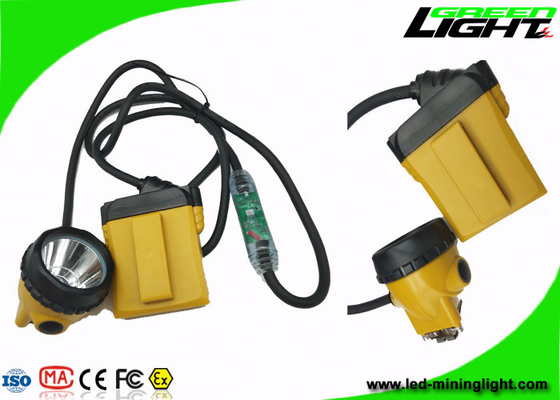 3.7V 10.4Ah چراغ جلو معدن LED 25000lux پرتو با چهار حالت روشنایی