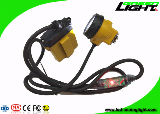 3.7V 10.4Ah چراغ جلو معدن LED 25000lux پرتو با چهار حالت روشنایی
