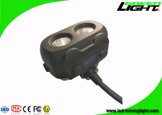 Super Light 150000lux Mining Cap Cap چراغ دو پرتو ذغال سنگ معدن سخت صفحه نمایش OLED