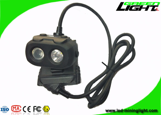 چراغ درپوش معدنی LED دو پرتو 15000lux 10.4Ah باتری آنتی استاتیک باتری پاناسونیک