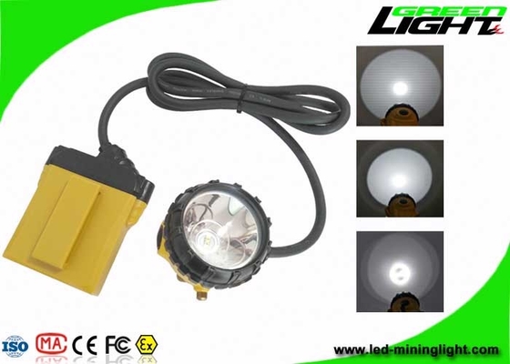 چراغ های کلاه سخت معدن LED 3W Cree 25000Lux چهار سطح روشنایی با هشدار کم مصرف