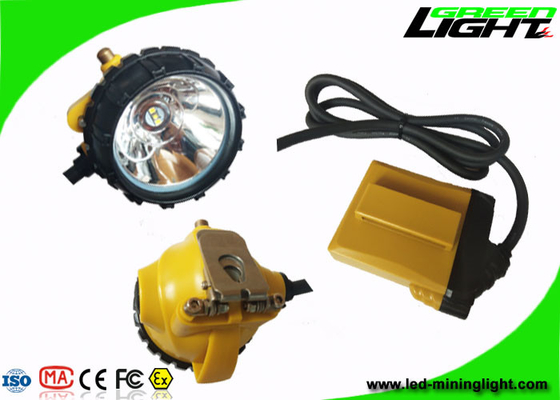 چراغ درپوش استخراج ذغال سنگ کلاه سخت 10.4AH IP68 25000lux پرتو با شارژر 2A