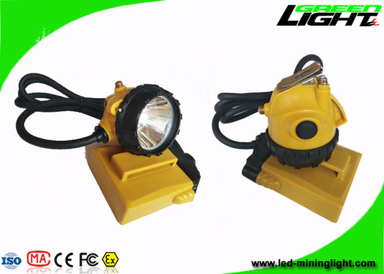 چراغ درپوش استخراج ذغال سنگ کلاه سخت 10.4AH IP68 25000lux پرتو با شارژر 2A