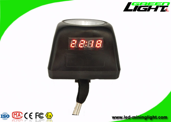 چراغ کلاه سخت دیجیتال معدن IP68 8000lux ماده بدنه قابل حمل بی سیم قابل حمل
