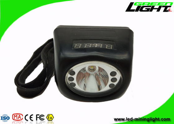 چراغ کلاه سخت دیجیتال معدن IP68 8000lux ماده بدنه قابل حمل بی سیم قابل حمل