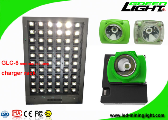 GLC-6 Single Side 60 Units Wireless LED Miners Cap Lamp Charging Station 110V-240V