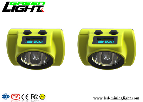 18000lux LED Miners Cap Lamp 6800mA ABS عملکرد هشدار ماده شارژ USB