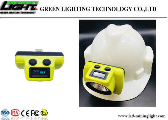 ظرفیت باتری LED Miners Cap Lamp IP68 6.8Ah ظرفیت باتری با صفحه نمایش OLED