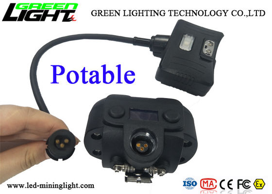 Double Lighting LED Miners Cap Lamp 10000lux 6.8Ah باتری با صفحه نمایش بزرگ OLED