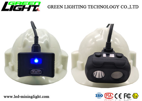 Double Lighting LED Miners Cap Lamp 10000lux 6.8Ah باتری با صفحه نمایش بزرگ OLED