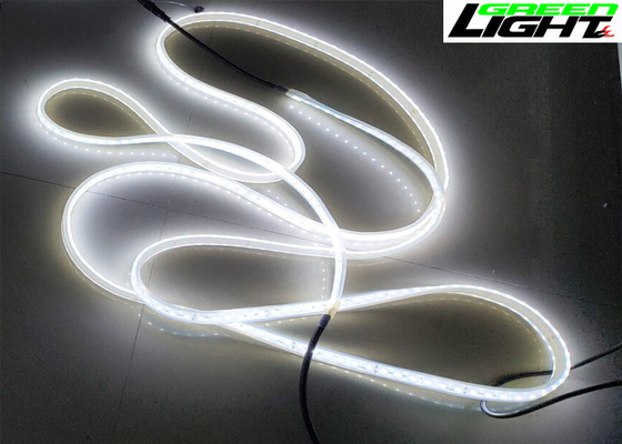 چراغهای نوار انعطاف پذیر LED همه در یک قالب مواد سیلیکونی گرم / سرد سفید