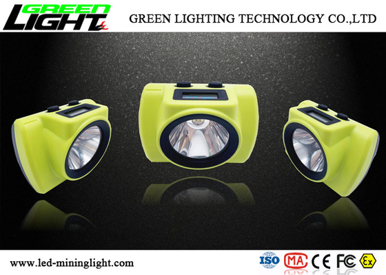 385lum CREE LED Miners Cap Lamp ABS Material 6800mA ظرفیت باتری روشنایی بالا