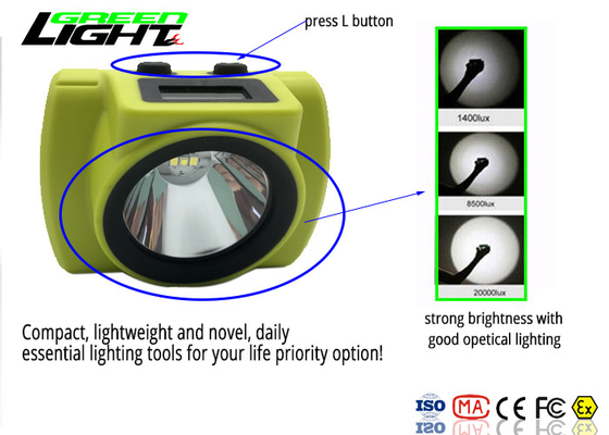چراغ جلو قابل شارژ LED Super Bright ضد انفجار باتری 6.8Ah Li - Ion