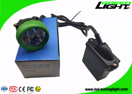 10000lux Mining Cap Cap چراغ روشنایی بالا 216lum Li - بسته باتری یونی وزن سبک