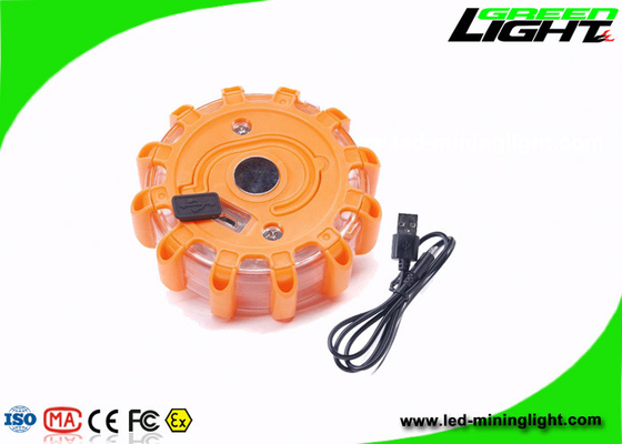 دیسک اضطراری جاده قلاب مغناطیسی قابل شارژ USB ماشین هشدار دهنده LED