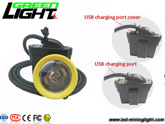 چراغ کلاه ایمنی مینرهای زیرزمینی ضد آب IP68 6.6Ah 1000Lux
