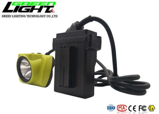 ضد آب IP68 LED Miner Cap Lamp 13600mAh 25000lux با سیم