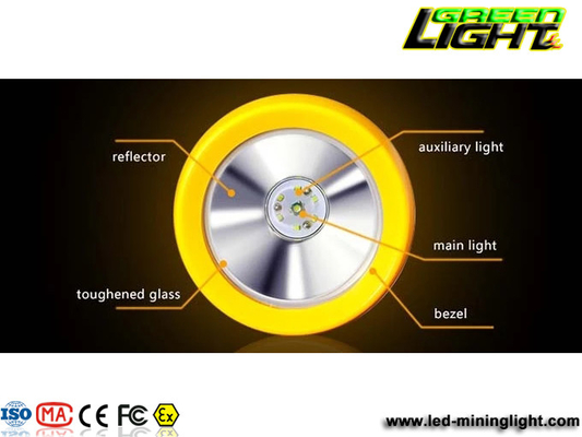 چراغ کلاه سخت معدن IP68 450mA 12000lux 1200 چرخه