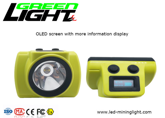 صفحه نمایش OLED 6.8Ah 232lum ضد آب چراغ های معدن ذغال سنگ 13000lux