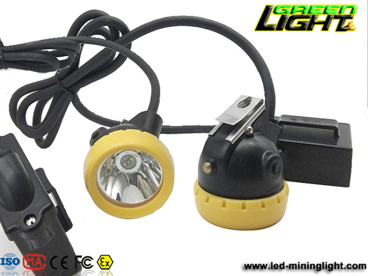 چراغ های جلو قابل شارژ LED 1.7 وات 450mA 216Lum Underground Mining Cap Lamps