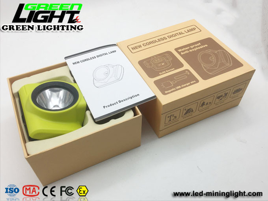 18000lux 385lum Lampless Miners Cap Lamp 6500mAh with LCD LCD