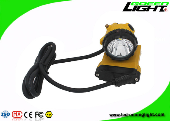 ضد آب 348lum 10.4Ah Corded Mining Cap Lamp 25000lux for miners