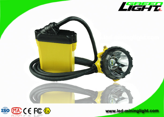 ضد آب 348lum 10.4Ah Corded Mining Cap Lamp 25000lux for miners