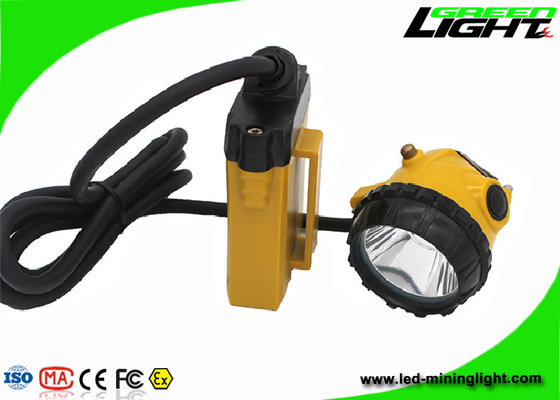 ضد آب 348lum 10.4Ah Corded Mining Cap Lamp 25000lux for miners