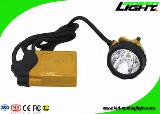 ضد آب 348lum 10.4Ah Corded Mining Cap Lamp 25000lux for miners