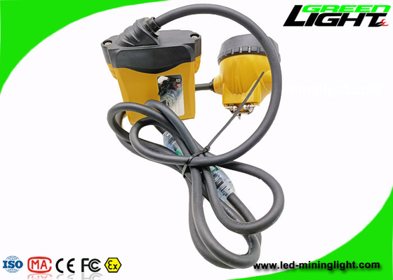 850mA 10.4Ah LED Miners Cap Lamp 25000Lux با نور فلش کابل