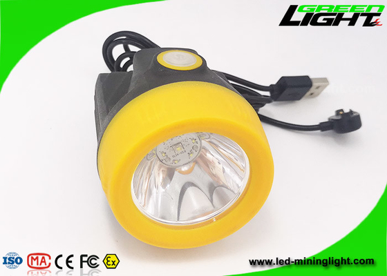 110LUM 300mA چراغ کلاه ایمنی معدن LED شارژ USB زیرزمینی 1.1 وات